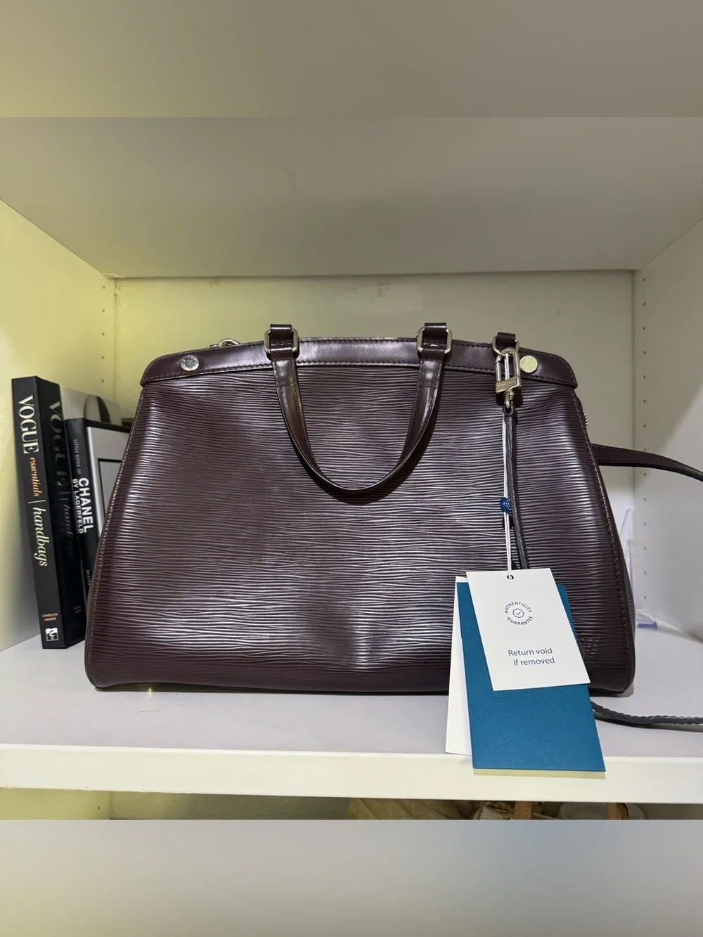 Louis Vuitton Structured Satchel in Dark plum